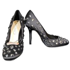 Zara Women  s Studded Round Toe Pumps