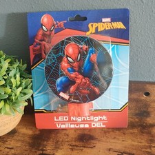 SPIDER-MAN LED Night Light Wall Plug-In with Switch Marvel Comics New NWT Led