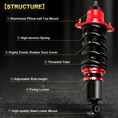 Coilover Shocks Strut Kits Adjustable Height For 2002-2006