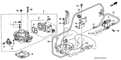 Throttle Body Gasket Replacement For 1996-2000 Honda Civic - Direct Fit PG-2200053