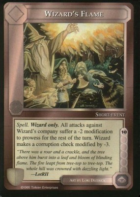 MECCG: Wizard's Flame [Ungraded] The Wizards Black Border Middle Earth ICE Hobbi