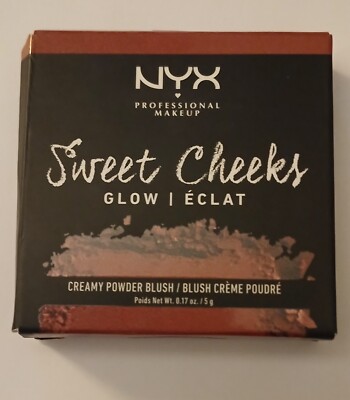NYX Sweet Cheeks Glow Creamy Powder Blush, Shade: Red Riot (C207)-Box has damage