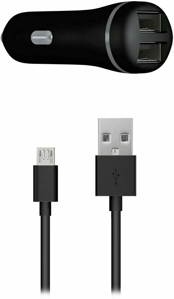 NEW Just Wireless Dual USB Port Car Charger 5 ft for Micro-USB Devices - 13003 - Image 4 of 4