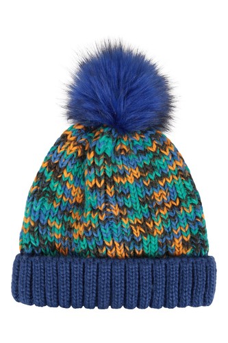 Mountain Warehouse Fluff Bomb Kids Beanie Girls Lightweight Knitted Winter Hat - Picture 12 of 32