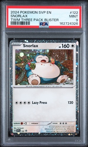 2024 POKEMON SVP EN-SCARLET & VIOLET BLACK STAR PROMOS #122 SNORLAX PSA 9
