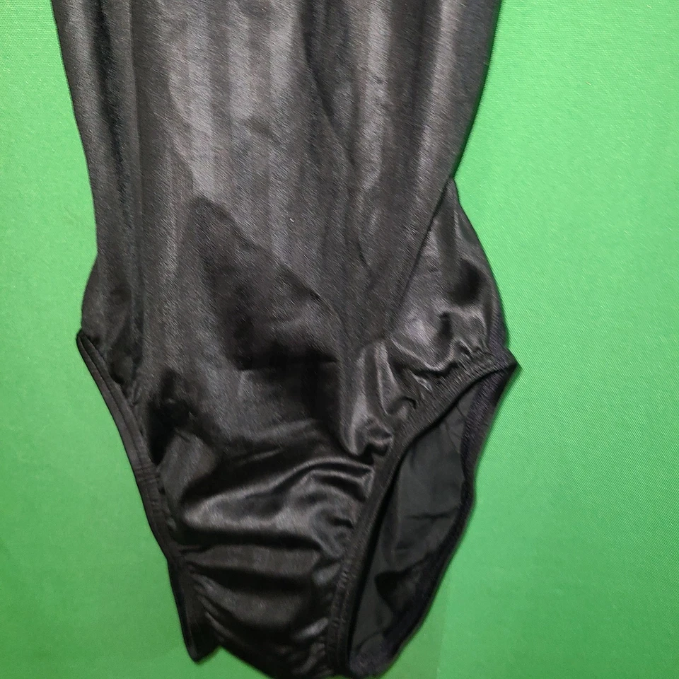 3086) NUEVO SIN ETIQUETAS SPEEDO 30 o 14 niñas traje de baño negro sólido una pieza 30 Foto 4 de 4