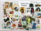 Lot of 500 Finnish Stamps