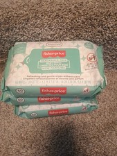 Lot Of 3 Fisher Price Fragrance Free Baby Wipes. 60 Ct. EA
