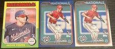 2024 Topps 3 Card Lot Washington Nationals RC Jacob Young