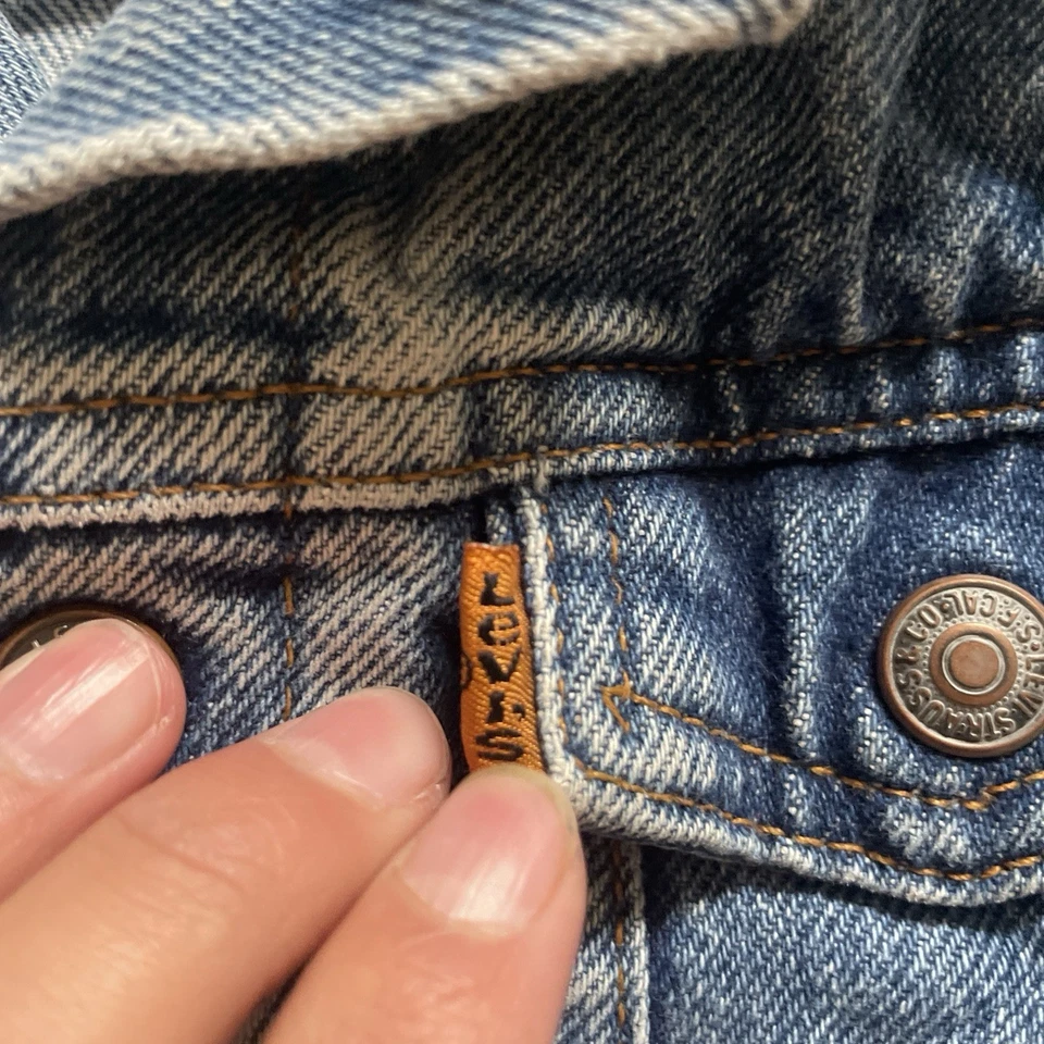 Chaqueta vaquera vintage Little Levi’s naranja con lengüeta talla 4T EE. UU. DE COLECCIÓN Foto 3 de 4