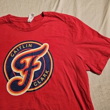 Caitlin Clark Indiana Fever Red Tee Size Large