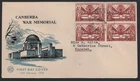 1958 Australia Canberra WAR MEMORIAL Block of 4 WCS Unealed FDC