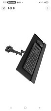 VIVO Steel Universal Full Motion Pole Mount, 26 Inch Keyboard and Mouse Tray