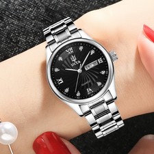 Unisex Couple Quartz Wristwatch Waterproof Rhinestone Fashion Watch