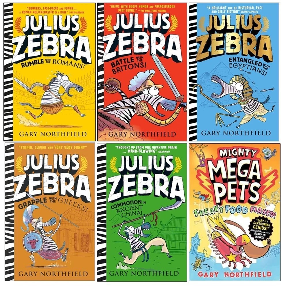 Gary Northfield Collection 6 Books Set Battle with the Britons, Julius Zebra Rum