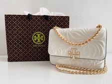 Tory Burch Britten Embossed Floral Convertible Crossbody/Shoulder Bag