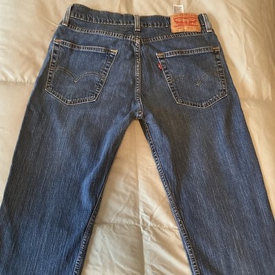 Levi's Men's Slim Fit Low Rise Bootcut Blue Medium Wash Denim Jeans 32