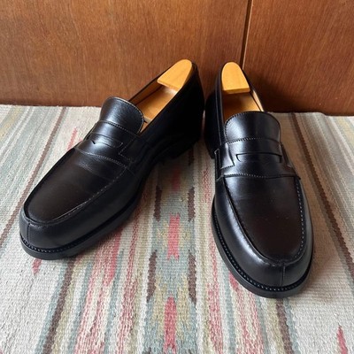 J.M. Weston 180 Black Leather Loafers Size 9B w/ Box & Shoe J.M. Weston 180 Black Leather Loafers Size 9B w/ Box & Shoe