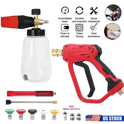 #ad #ad 4000PSI Pressure Washer Gun Car Wash Lance 1L Cannon Spray Bottle Snow Foam $19.99