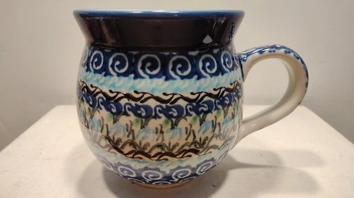 Polish Pottery Bubble Mug - Swirls
