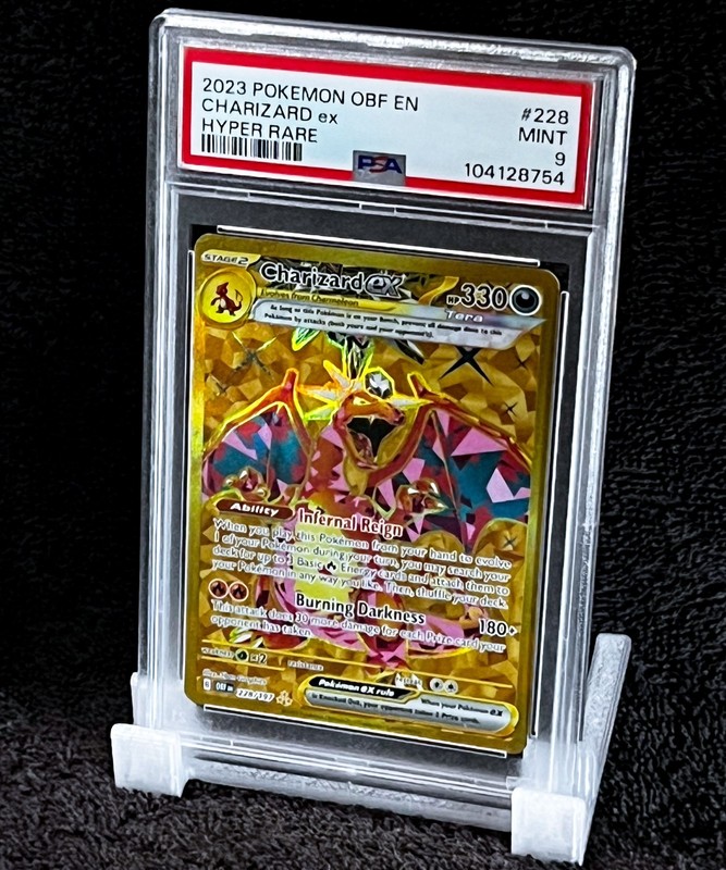 CHARIZARD EX HYPER RARE • PSA 9 MINT • 228/197 • OBSIDIAN FLAMES GOLD • POKÉMON