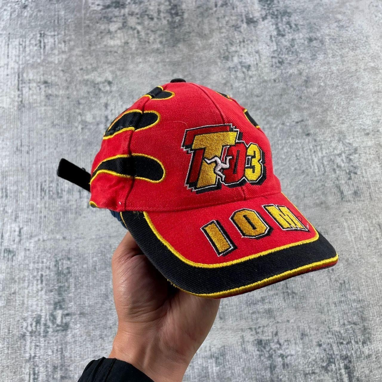 ISLE OF MAN TT Baseball Cap Adults Red 2003 Racing Embroidered Hat image 2
