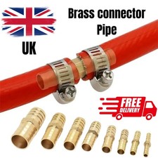 Straight Reducer Joiner Tubing Brass Barb Connector Pipe Hose Air Fuel Water Gas