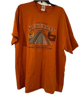 Chichen Itza Kukulkan Pyramid T-Shirt XL Mexico Souvenir Tourist Graphic Tee