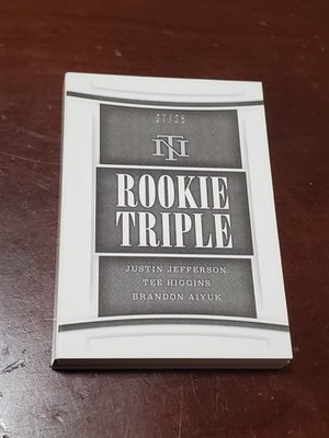 2020 National Treasures  Jefferson/Higgins/Aiyuk  ROOKIE TRIPLE BOOKLET 7/25
