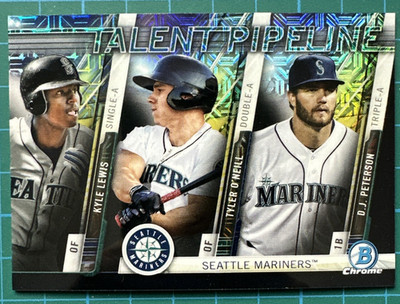 2017  Bowman Talent Pipeline Kyle Lewis / Tyler O'Neill / D.J. Peterson TP-SEA