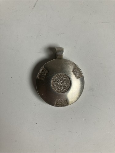 Q-Link .925 Brushed Silver SRT-3 Pendant Copper Coil Vibrational Health Energy