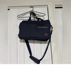 Trafalgar Navy Blue Canvas Duffle Bag 14" Adjustable Strap Carry On VINTAGE — photo 1