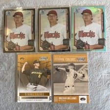 5 BRECKIN WILLIAMS RC lot 2015 Bowman Chrome 1st Black Asia Refractor Sky Blue +