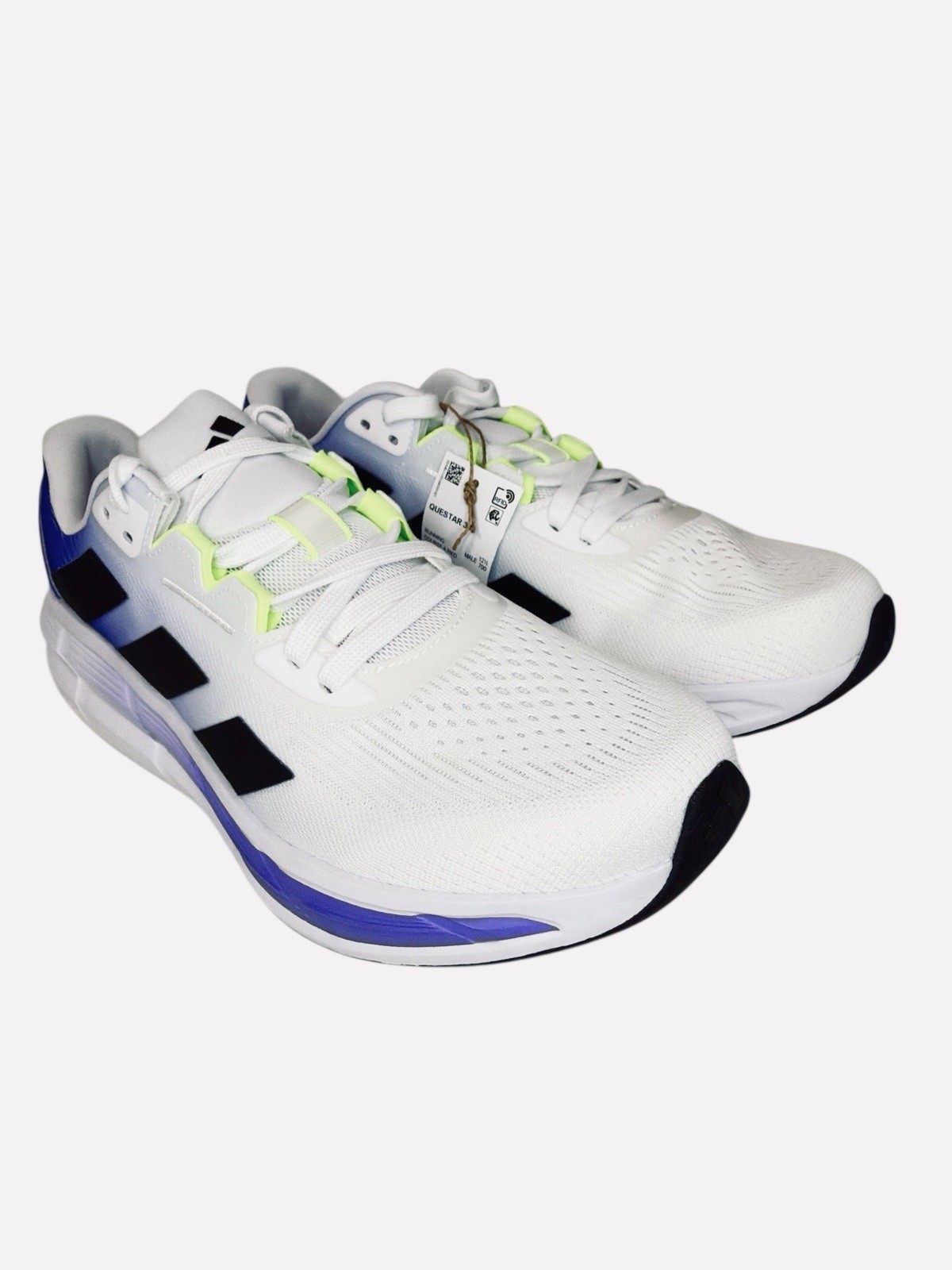 Adidas Questar 3 White/Black/Cobalt Blue Athletic Running Gym Shoes Mens Size 13 thumbnail 4