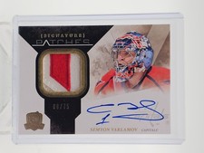 SEMYON VARLAMOV 2010-11 UD THE CUP SIGNATURE GAME USED PATCH AUTO /75 Q7188