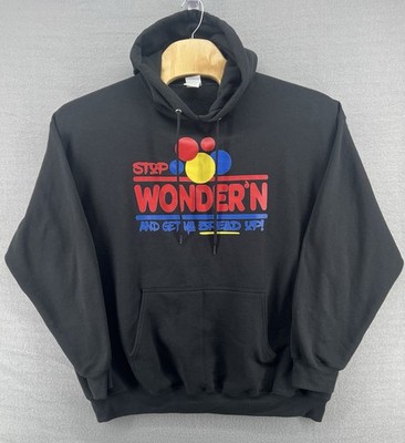 Wonder Hoodie 2XL Black Wonder Bread Get You re Bread Up Pullover Sweatshirt