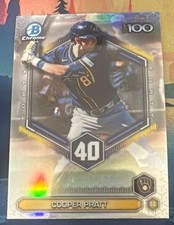 2026 Bowman Cooper Pratt Bowman Scouts' Top 100 #BTP-40 Milwaukee Brewers