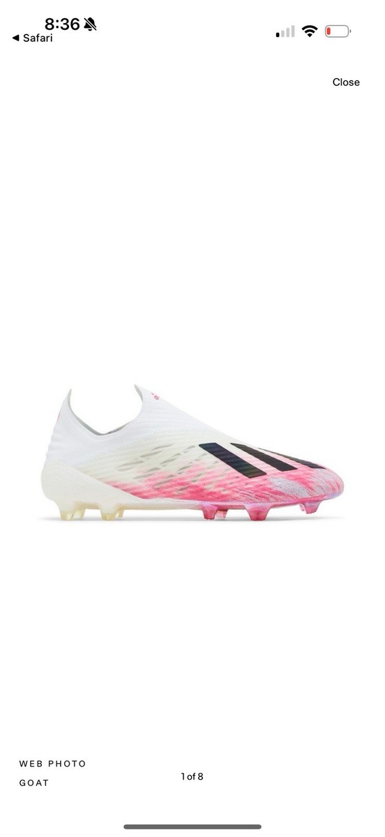 adidas Men's x 19.1 FG Soccer Football Cleats White/Shock Pink