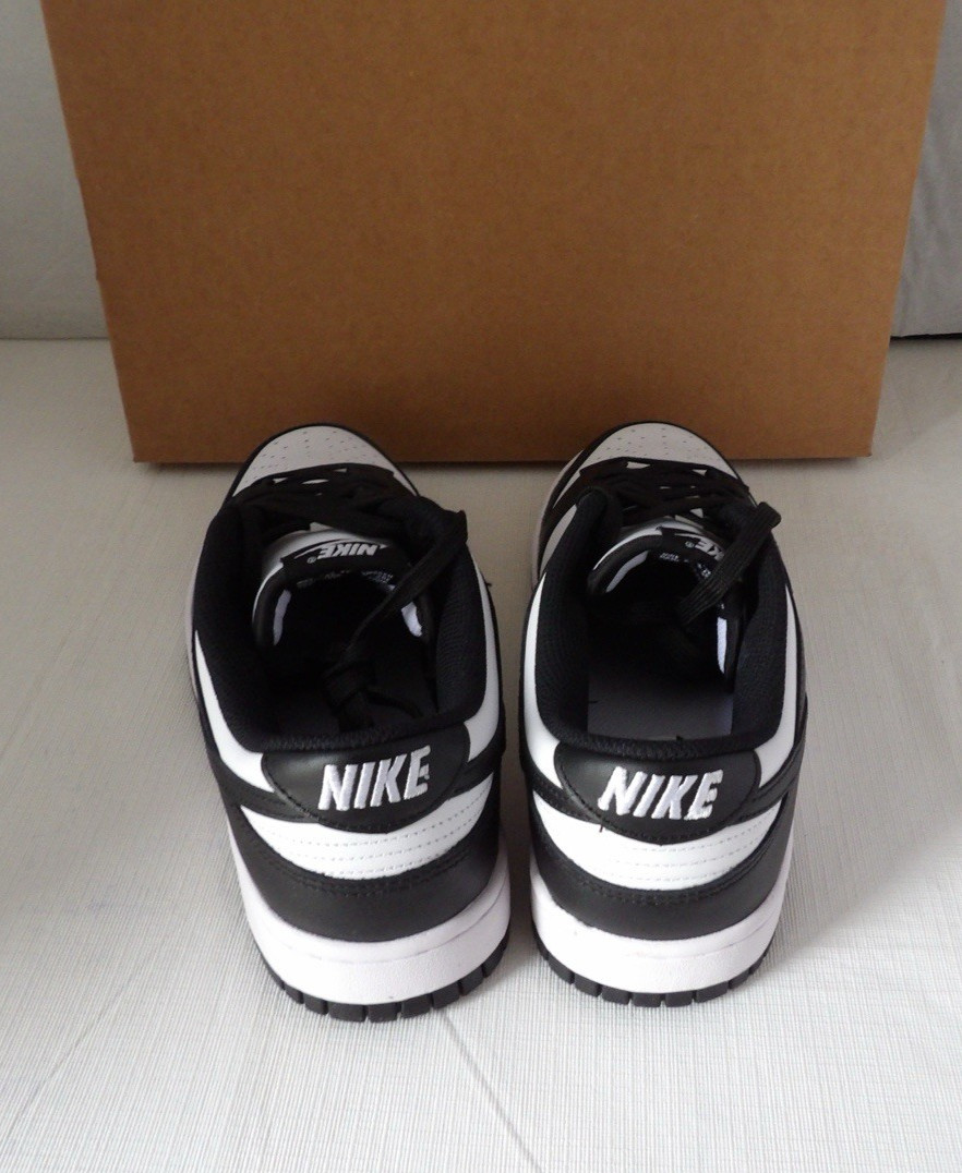 NWOB Authentic NIKE DUNK LOW "PANDA" B & W Leather Women's Size 9 M Men's 7.5 M thumbnail 10