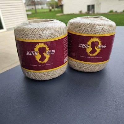 Lot of 2 NWT South Maid Crochet Cotton Thread ''Ecru'' Color 429 350 Yds ea