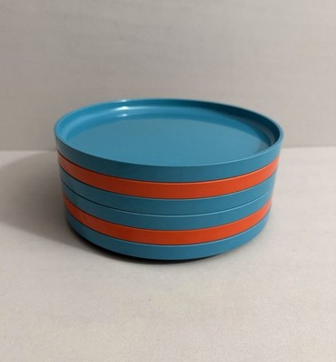 Vintage Heller Massimo Vignelli Vintage Stackable Lunch/Snack Plates 7.5  Set 6