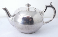 James Dixon Bachelor Teapot Half Pint Silver Plated Hinged Lid Pierced Handle