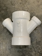 Charlotte Pipe PVC006121200 4 x 4 x 2 x 2 in. Hub PVC Double Reducing Wye