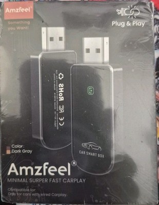 Amzfeel Wireless CarPlay Adapter Mini Edition Carplay - Dark Gray - Sealed