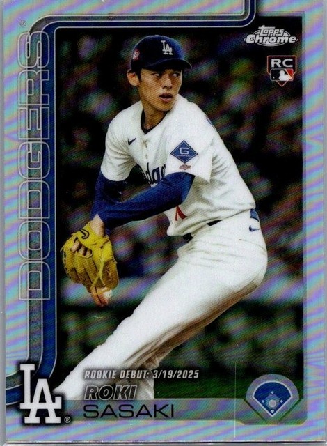2025 Topps Chrome Update Series - Rookie Debut Roki Sasaki #USC73 Refractor (RC)
