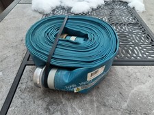 2" x 50ft PVC Lay Flat Water Pump Discharge Hose with NPT Pin Lug and Nipple ...