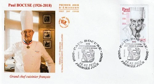 FDC 2026_Envelope 1st day_fdc_Paul BOCUSE, Grand French chef.