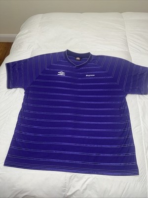 Supreme Umbro Stripe Soccer Jersey Black | eBay