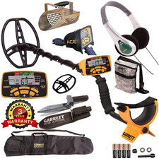 Garrett ACE 400 Metal Detector Bundle w/Digger Pouch Bag Scoop