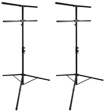 2 Rockville RVLS-F1 12' Ft Tripod Folding DJ Lighting Tree Stands 110lb Capacity
